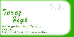 terez higl business card